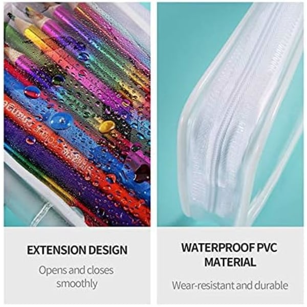 White transparent transparent pencil bag, exam pencil bag