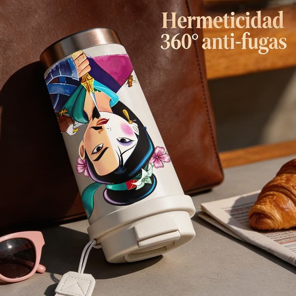 Kaffetermos 500ml 316 rustfritt stål kunstnerisk design Black