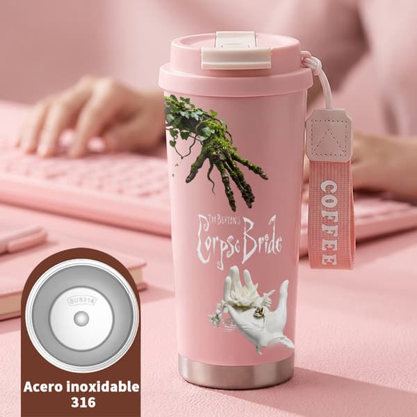 Kaffetermos 500ml Rustfritt Stål Dyredesign Pink