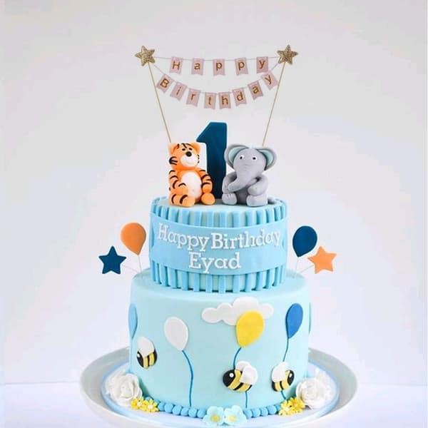 2 Sæt Kagepynt Happy Birthday Dekoration Kagepynt Pige