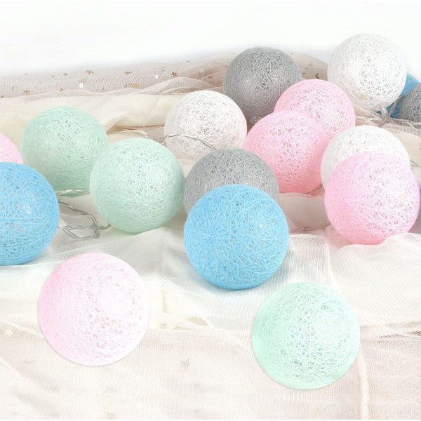 Macaron 20er 3M Ball Light LED Farve Bomuld Bold Feelyse