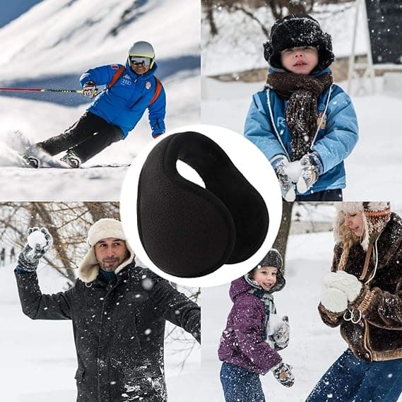Öronmuffar för vinter män och kvinnor, fleece öronmuffar, vintervarma
