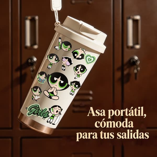 Kaffetermos 500ml Termisk Dyreprint Design White