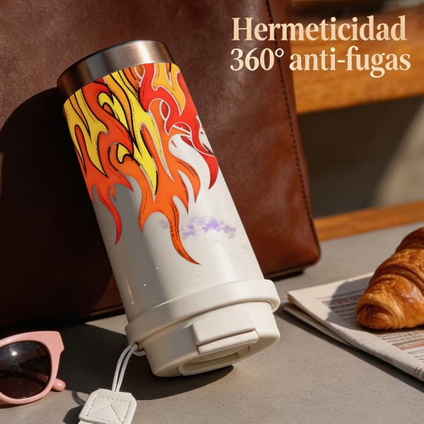 Kaffetermos 500ml Rustfritt Stål Dyredesign Pink