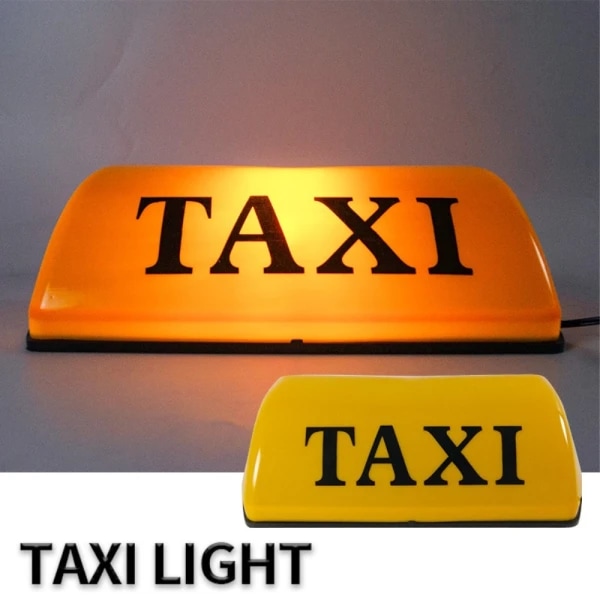 12V Universal Magnetisk Taxi Skilt Taklampe LED-lampe - Gul Gul