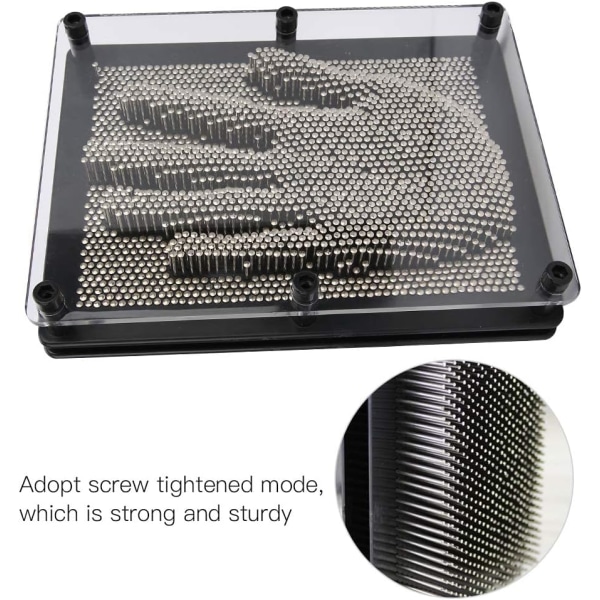 1 stk rektangulær metal Variety nålemaleri håndform 3d
