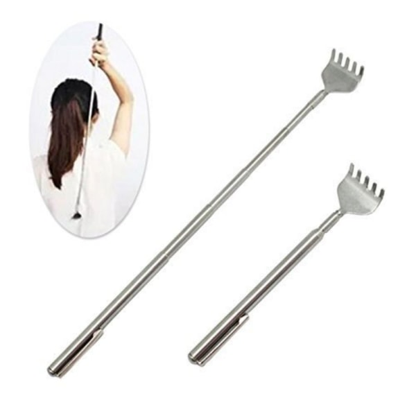 Stainless steel pen retractable back scratcher