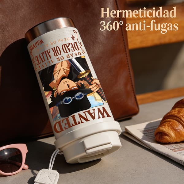 Termoskaffe Mugg 500ml Rostfritt Stål Retro Design, Isolerad kaffemugg, läckagesäker resemugg med lock White