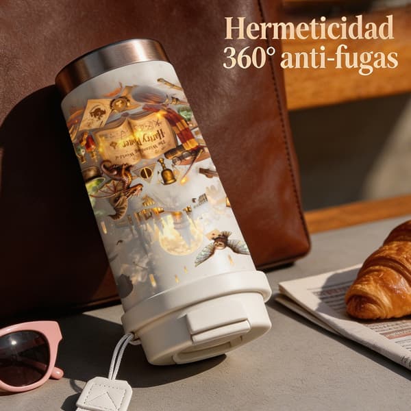 Termosmugg 500ml Rostfritt Stål Söt Design, Isolerad kaffemugg, läckagesäker resemugg med lock White