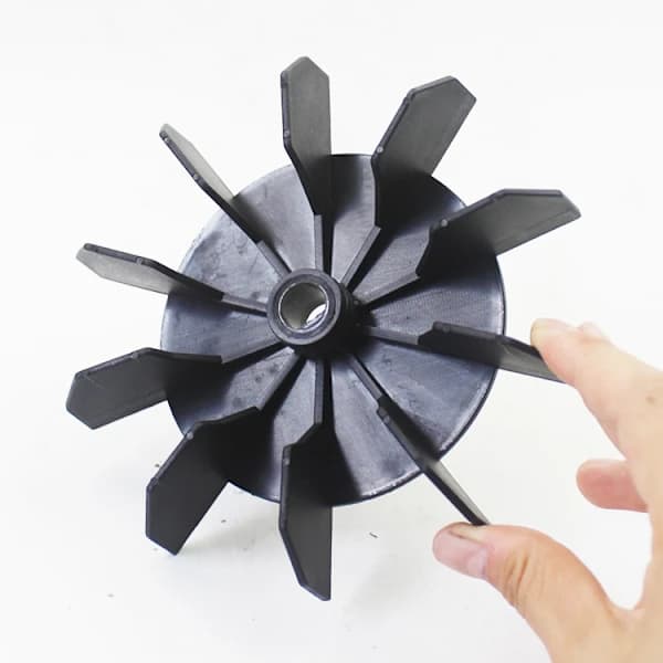 Blæserbladserstatning, Plastblæser til Elmotor, Tilbehør til Lille Luftkompressorblæser, Direkte Inline-motor, 15 mm Aksel,,A