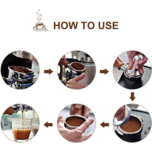 1 Stycke Rostfritt Stål Espresso Hoof Kaffebönpressverktyg