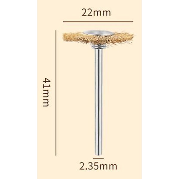 20 stk. 22mm kopbørste Mini stålbørste til slibemaskine roterende værktøjer