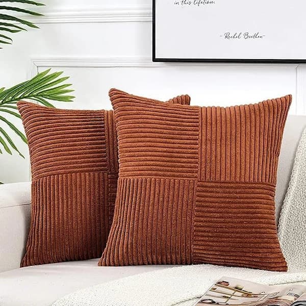 2 st Manchesterkuddar rödbruna 45*45cm, A
