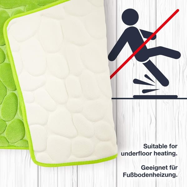 Sten Anti-Skrid Sikkerhedsbademåtte - Grå, Memory Foam - 40*60cm Badeværelse