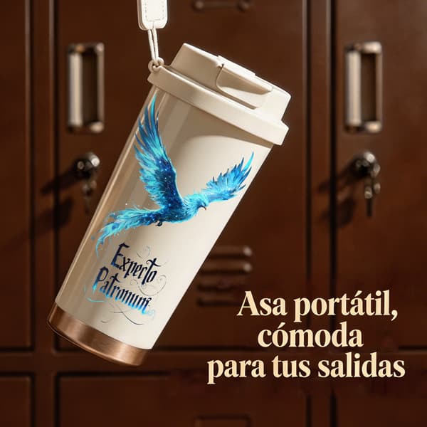 Termokopp 500ml Miljøvennlig Geometrisk Design White