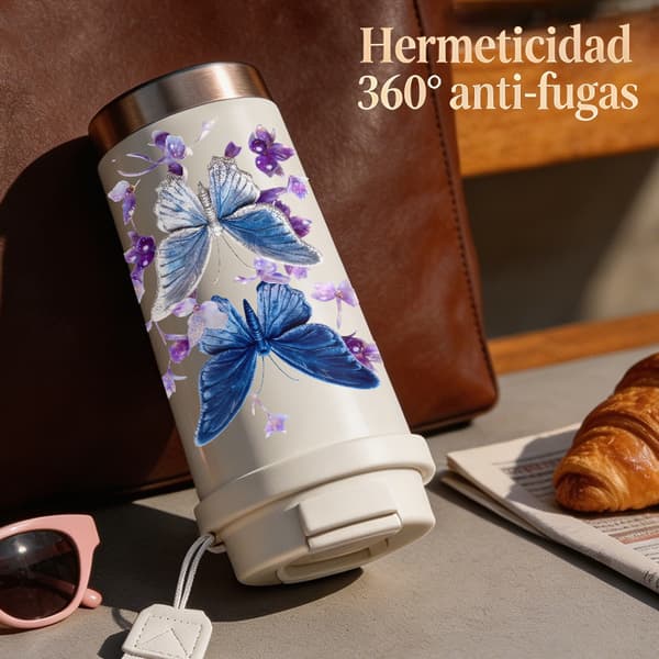 Kaffetermos 500ml 316 Rustfritt Stål Retro Design Black
