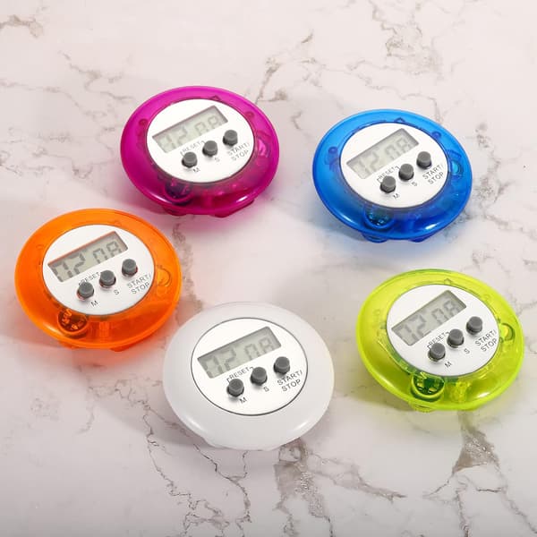 2 stycken (Vert) Rund Digital Timer, Liten Nedräknings-/Uppräkningsklocka
