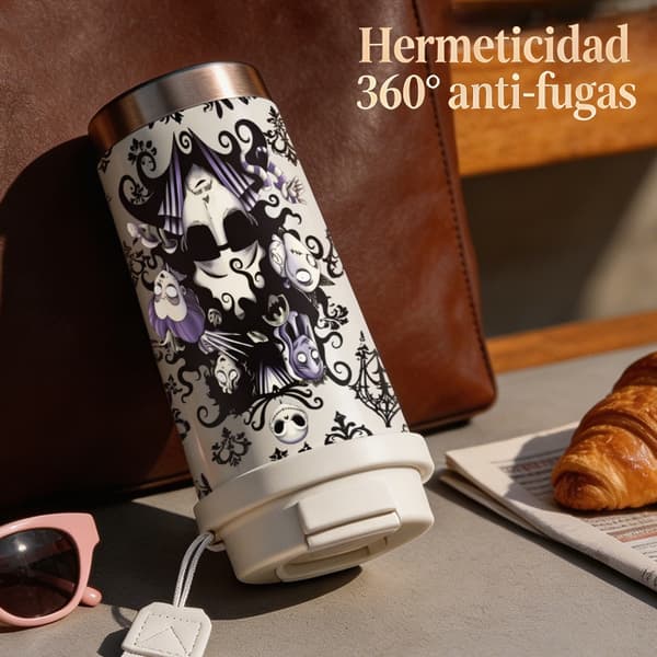 Kaffetermos 500ml Rustfritt Stål Festlig Design White