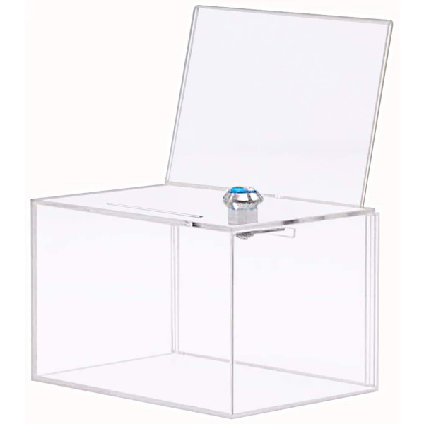 1 st Klassisk Förslagslåda/Myntbox med Lås Transparent