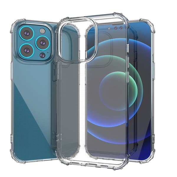 iPhone 13 Pro - Iskunkestävä TPU-kuori - Läpinäkyvä