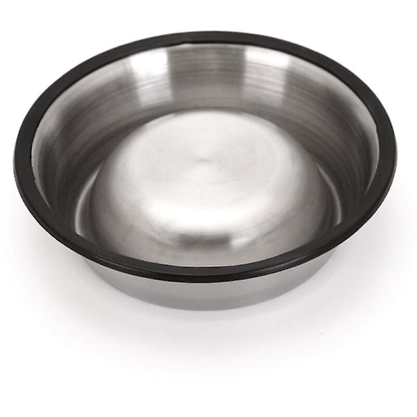 Hundeskål i rustfrit stål, kæledyrsfoderredskaber, skål i rustfrit stål (bunddiameter 18 cm)