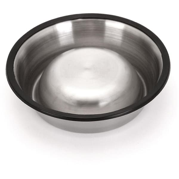 Hundeskål i rustfritt stål, kjæledyrmatutstyr, rustfritt stålskål (bunndiameter 18 cm)
