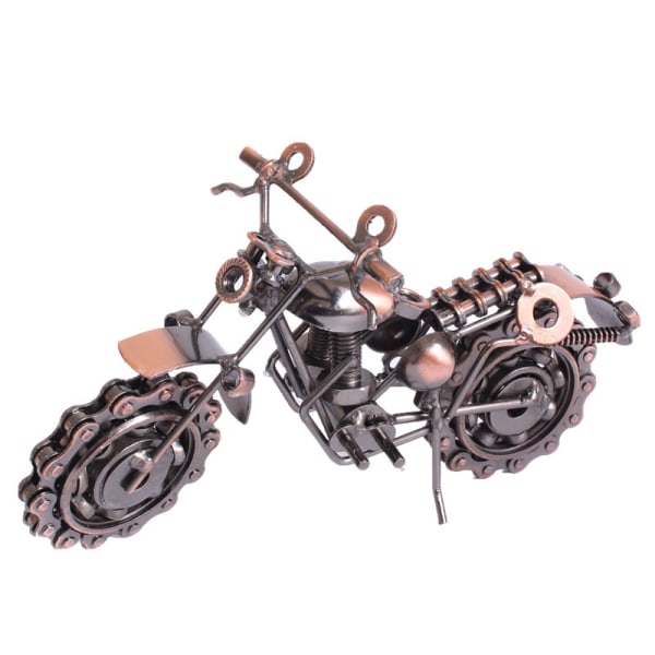 1 stycke vintage järn motorcykel modell ornament handgjorda metall