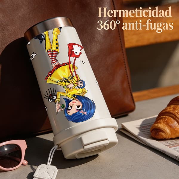 Kaffetermos 500ml Rustfritt Stål Dyredesign Black