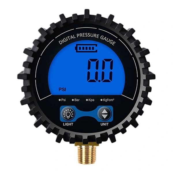 Digitalt dekktrykkmåler Dekktester Display Lufttrykksmåler 1/8 gjengekobling, A