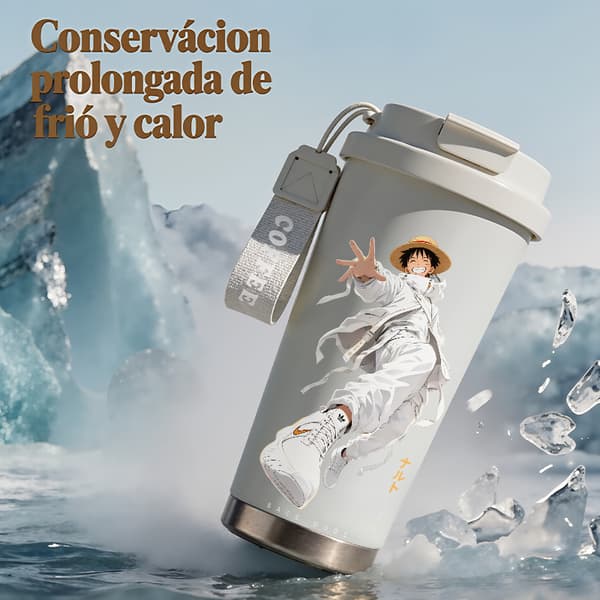 Kaffetermos 500ml 316 Rostfritt Stål Juldesign, Isolerad kaffemugg, läckagesäker resemugg med lock Black