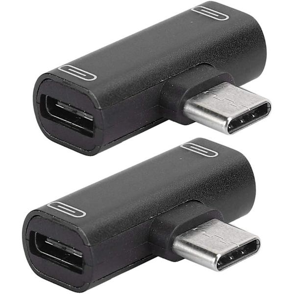 2-osainen adapteri, 2-in-1-muunnin, alumiininen USB-C pikalataus