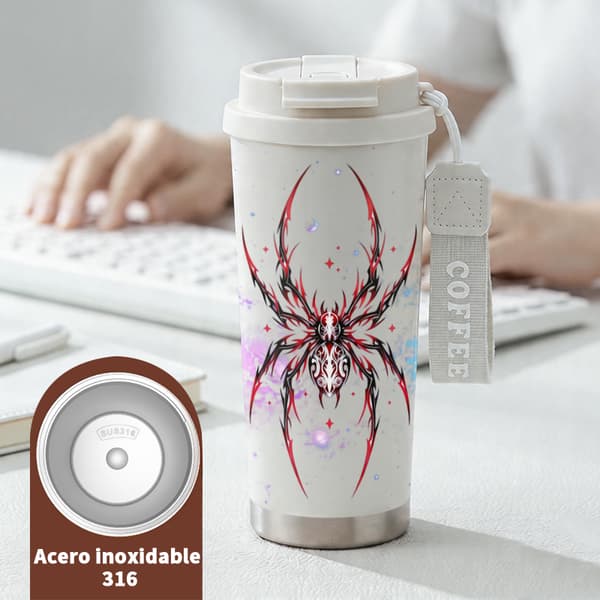 Kaffetermos 500ml 316 Rustfritt Stål Anime Design White