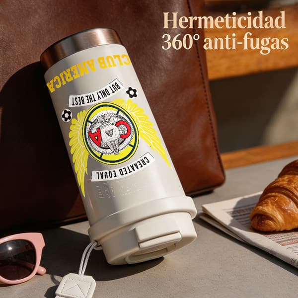 Termosmugg 500ml Rostfritt Stål Festlig Design, Isolerad kaffemugg, läckagesäker resemugg med lock White