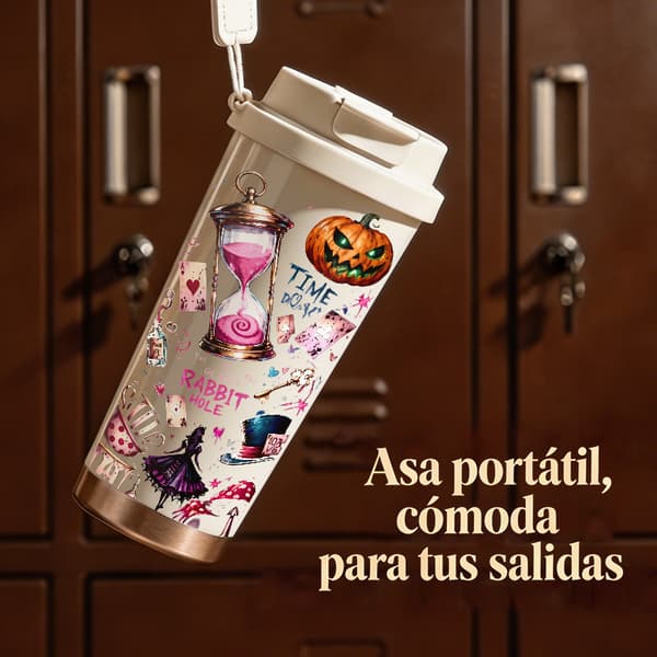 Kaffetermos 500ml Rustfritt Stål Kunstnerisk Design Black