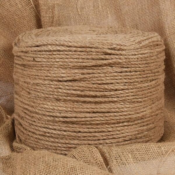 vidaXL Jute Reb 100 m Lang 6 mm Tyk