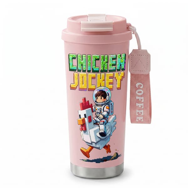 Kaffetermos 500ml 316 Rustfritt Stål Retro Design Pink