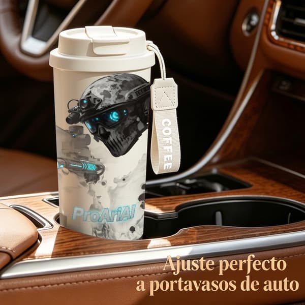 Kaffetermos 500ml 316 Rustfritt Stål Grafisk Design Pink