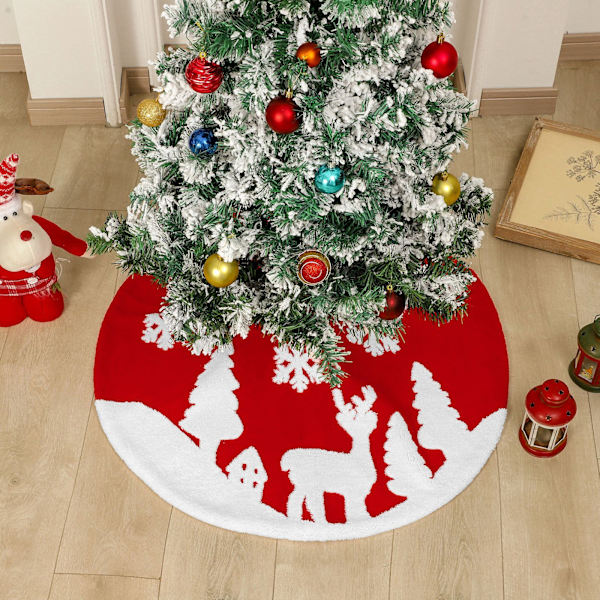 Jul Shu Bomull Jacquard Älg Granmatta Julgran