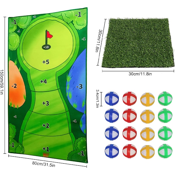 Avslappnat golfspelset, 0,8x1,5M golfputt