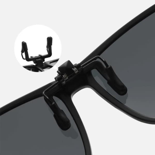 Uppfällbara Solglasögon Clip-On Brun brun
