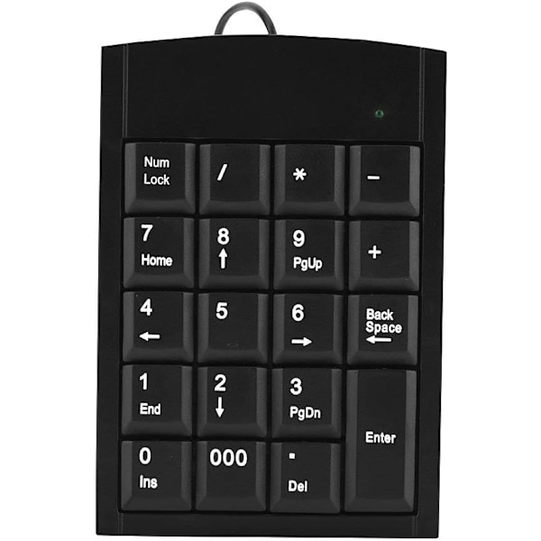 1 stk USB Numerisk Tastatur, Bærbar Anti-slip Mini USB Ledning