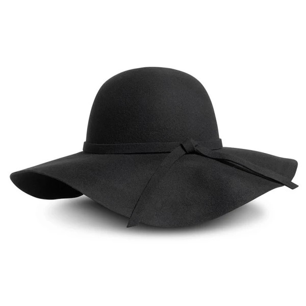 RETRO Sort Fiskehat Slaphat Spillemandshat sort