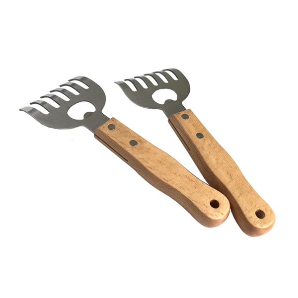 Kød-fjerner med tang, 2 BBQ kød-ekstraktor Bjørn stift rustfrit stål