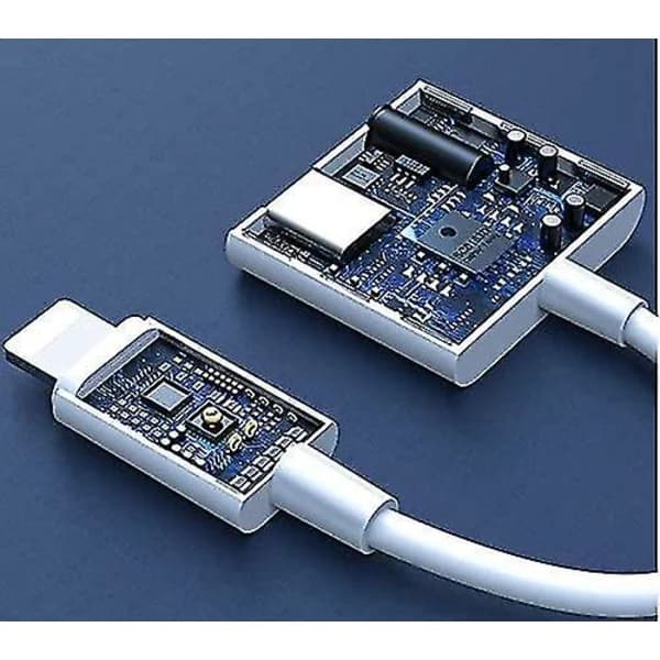 2-pak Lightning til 3,5 mm hovedtelefonstik Adapter til iPhone Apple Mfi-certificeret 2 i 1 oplader og Aux lydsplitter, A