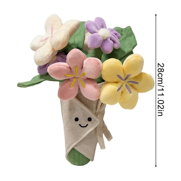 Jellycat Officiel Amuseables Blomsterbuket Blød Udstoppede Krammebamse | 28 cm | Dejlig Gaveidé Plyslegetøj Multicolor color
