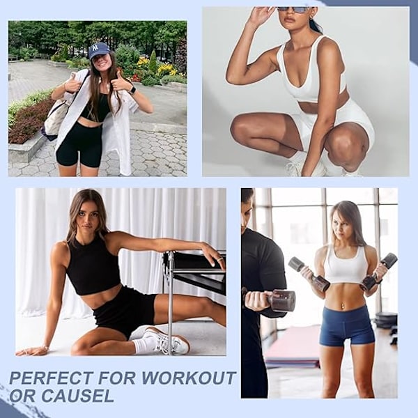 Yoga Shorts, damshorts, sidofickor med telefonficka, hög midja, yoga fitness, träningsbyxor, underdel, vit black XXL