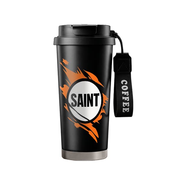 Kaffetermos 500ml Rustfritt Stål Søt Design Black