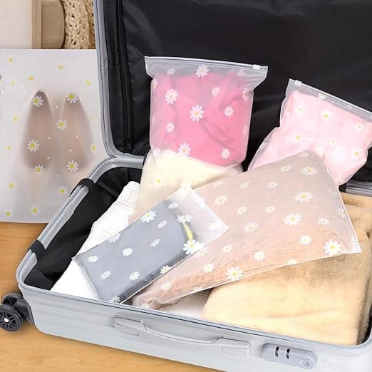 25-pack 40 x 30 cm återanvändbara ziplock-påsar, resekläder