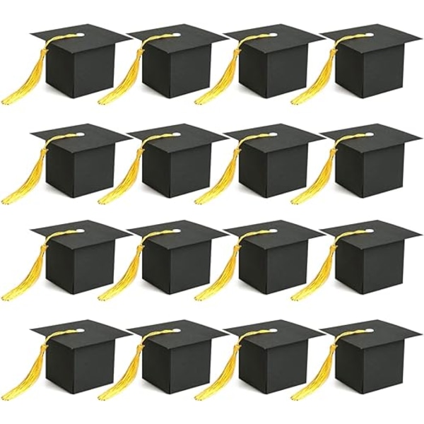 16 examen hatt-formade godis lådor, doktorsexamen hatt-formade