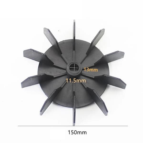Blæserbladserstatning, Plastblæser til Elmotor, Tilbehør til Lille Luftkompressorblæser, Direkte Inline-motor, 15 mm Aksel,,A